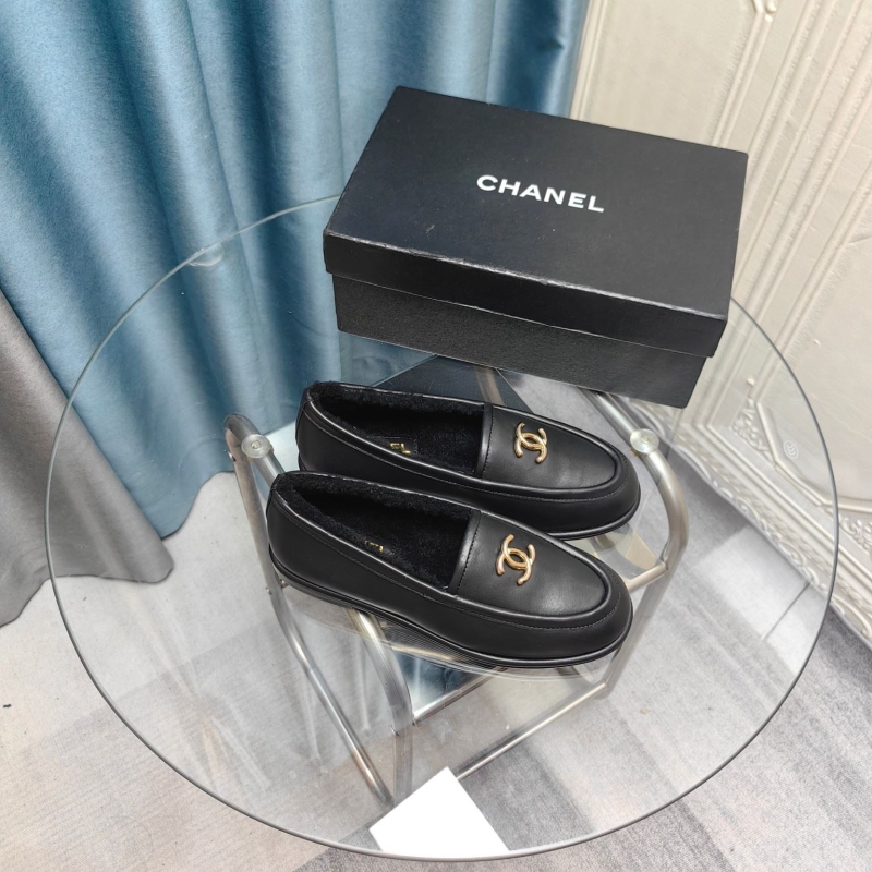 Ch*el leather shoes